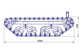 Чертеж гусеничной платформы